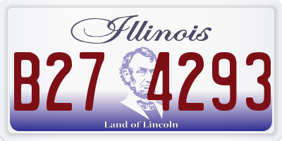 IL license plate B274293
