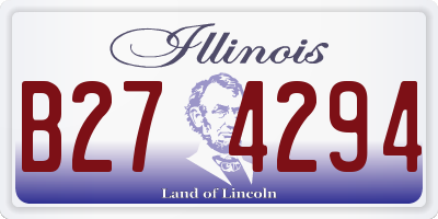 IL license plate B274294
