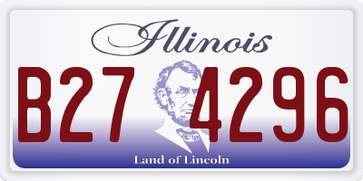 IL license plate B274296