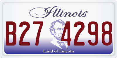 IL license plate B274298