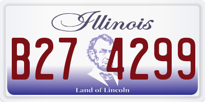 IL license plate B274299