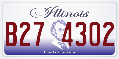 IL license plate B274302