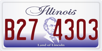 IL license plate B274303