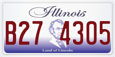 IL license plate B274305