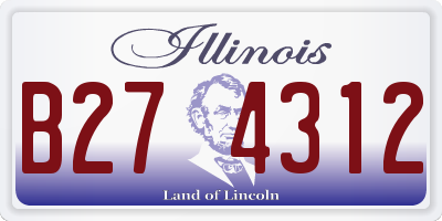 IL license plate B274312
