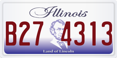 IL license plate B274313