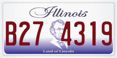 IL license plate B274319