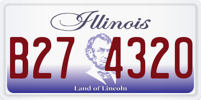 IL license plate B274320