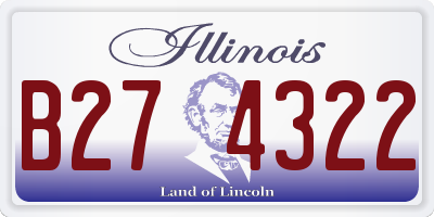 IL license plate B274322