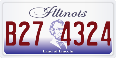 IL license plate B274324