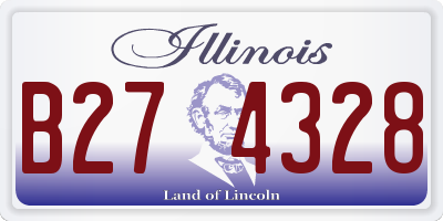 IL license plate B274328