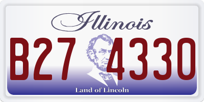 IL license plate B274330