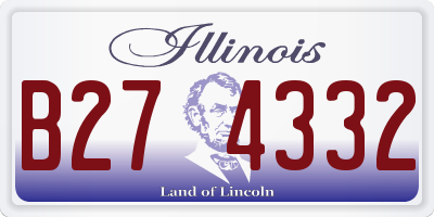 IL license plate B274332