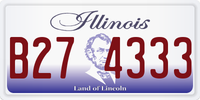 IL license plate B274333