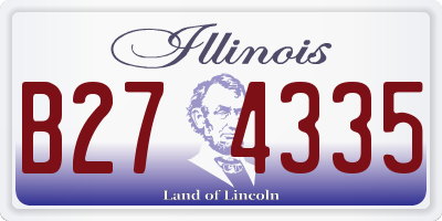 IL license plate B274335