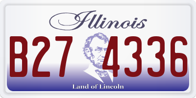 IL license plate B274336