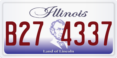IL license plate B274337