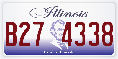 IL license plate B274338
