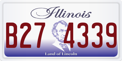 IL license plate B274339