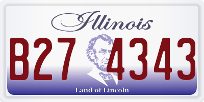 IL license plate B274343