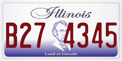 IL license plate B274345