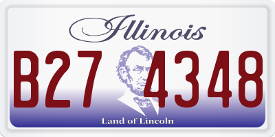 IL license plate B274348