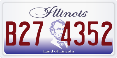 IL license plate B274352