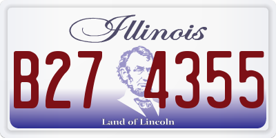 IL license plate B274355