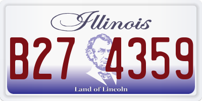 IL license plate B274359
