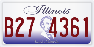 IL license plate B274361