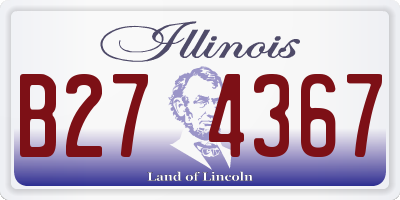 IL license plate B274367