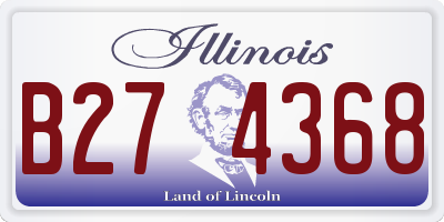 IL license plate B274368