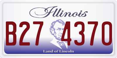 IL license plate B274370