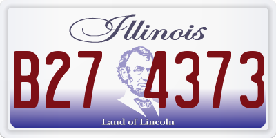 IL license plate B274373