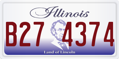 IL license plate B274374