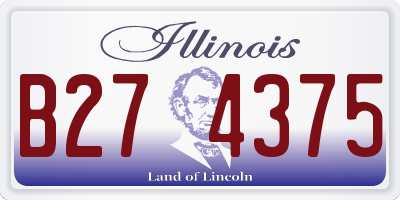 IL license plate B274375