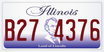 IL license plate B274376