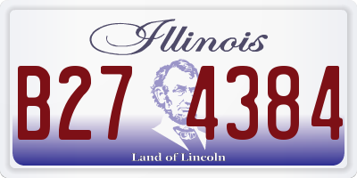IL license plate B274384