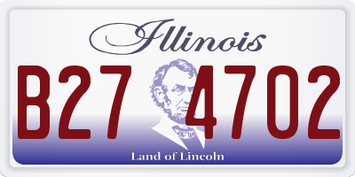 IL license plate B274702