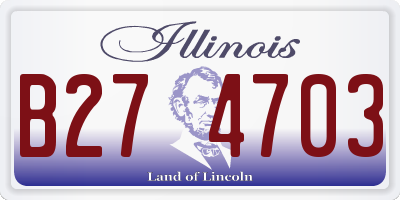 IL license plate B274703
