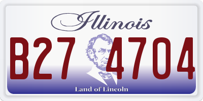 IL license plate B274704