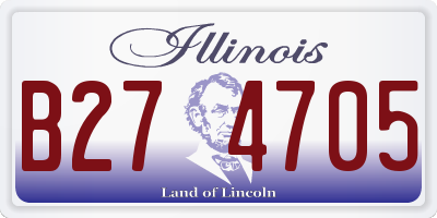 IL license plate B274705