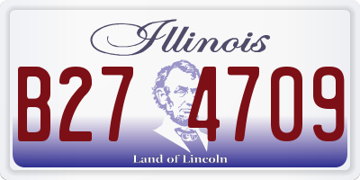 IL license plate B274709
