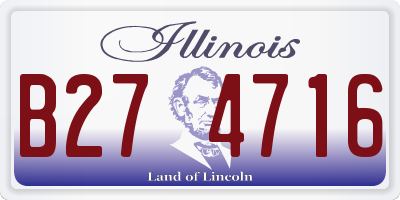 IL license plate B274716