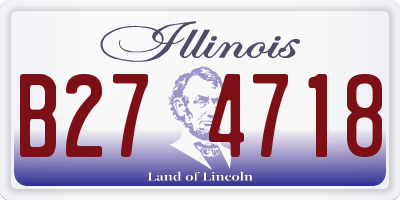 IL license plate B274718