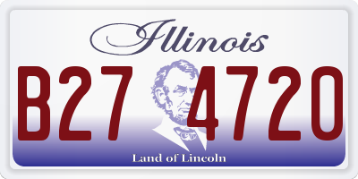 IL license plate B274720