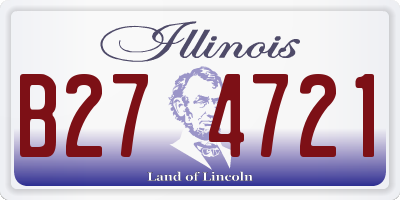 IL license plate B274721