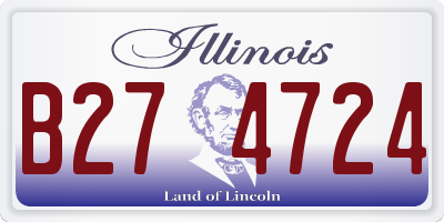 IL license plate B274724