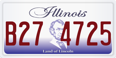 IL license plate B274725