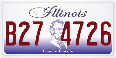 IL license plate B274726